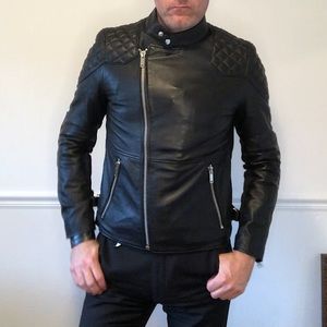 Mens Leather Moto jacket